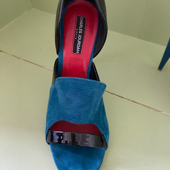 Charles Jourdan suede leather high heel shoes - Picture 7 of 9